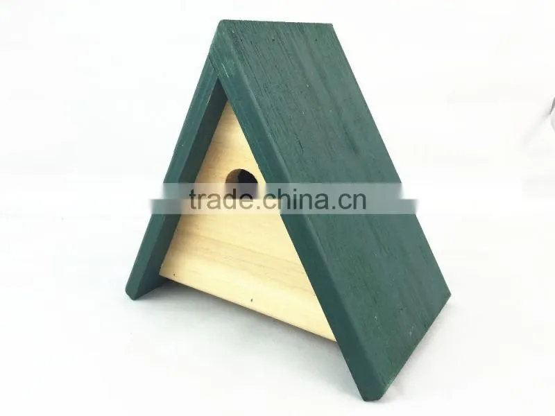 Triangle wooden bird house,FSC wooden bird nest, pet house