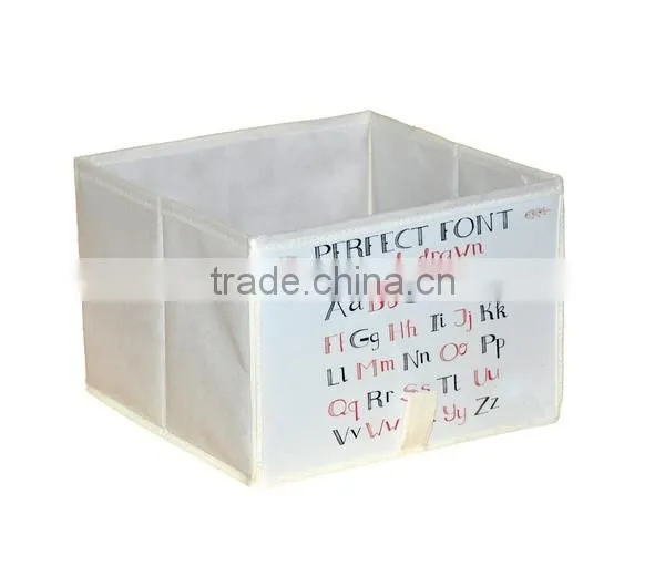 Hot Sale Front PP Printing Fabric Storage Basket