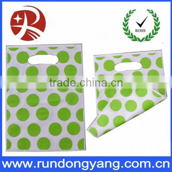 wholesale pink color plastic die cut bag with custom design