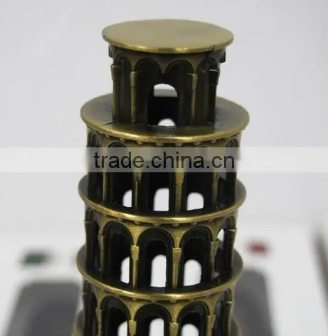 Zinc alloy souvenir leaning tower of pisa