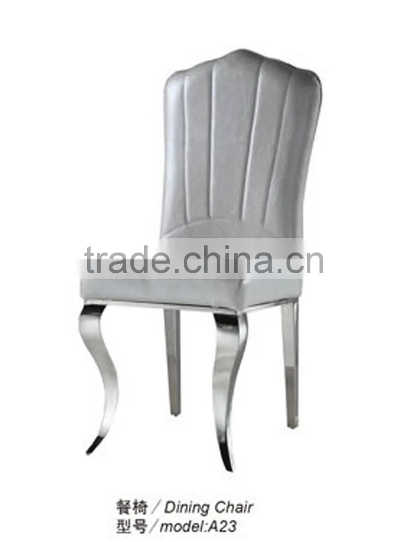 competitive price PU leather stainless steel dining chair A23