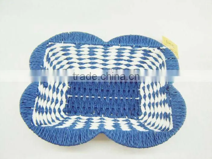 Paper rope fruit tray with various of color