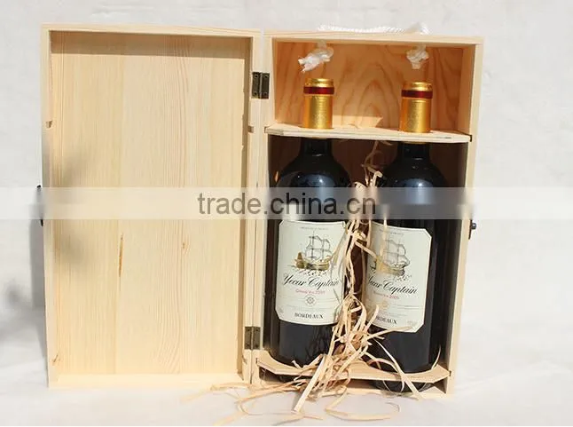Single-deck six pine wine bottle storage box