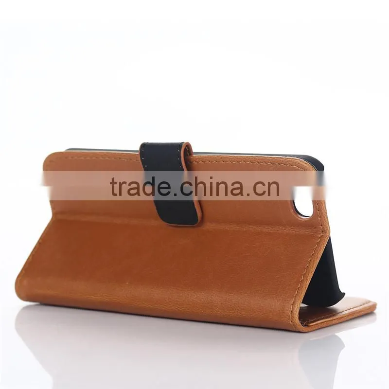 High quality crazy-horse PU card bumper/pocket cell phone case for Iphone