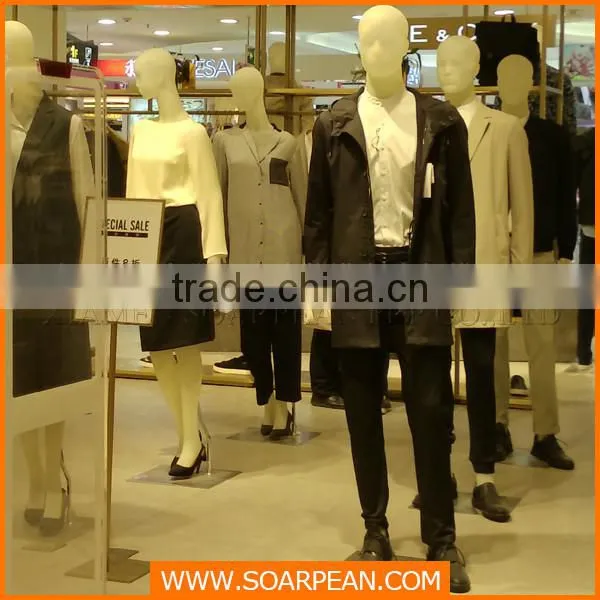 Window display props fiberglass transparent adult mannequins for sale