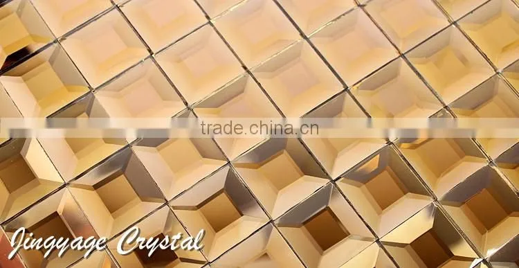 Diamond 5 surface glass mosaic tile 30*30mm crystal mosaic