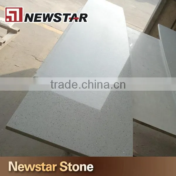 Polished crystal white quartz mirror fleck tiles