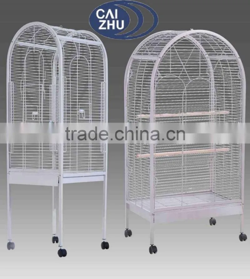 Large Metal Bird Cage Pet Aviary Budgie Parrot Table Mobile Stand Station House