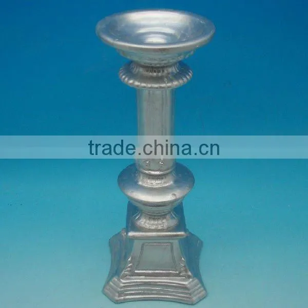 Hot sale tall silver Dehua ceramic candle holder
