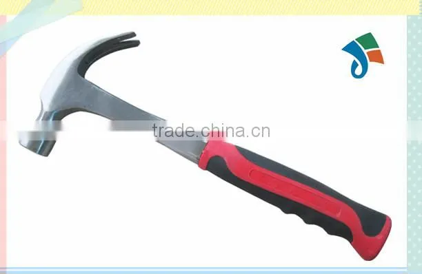 TPR grip steel integral claw hammer