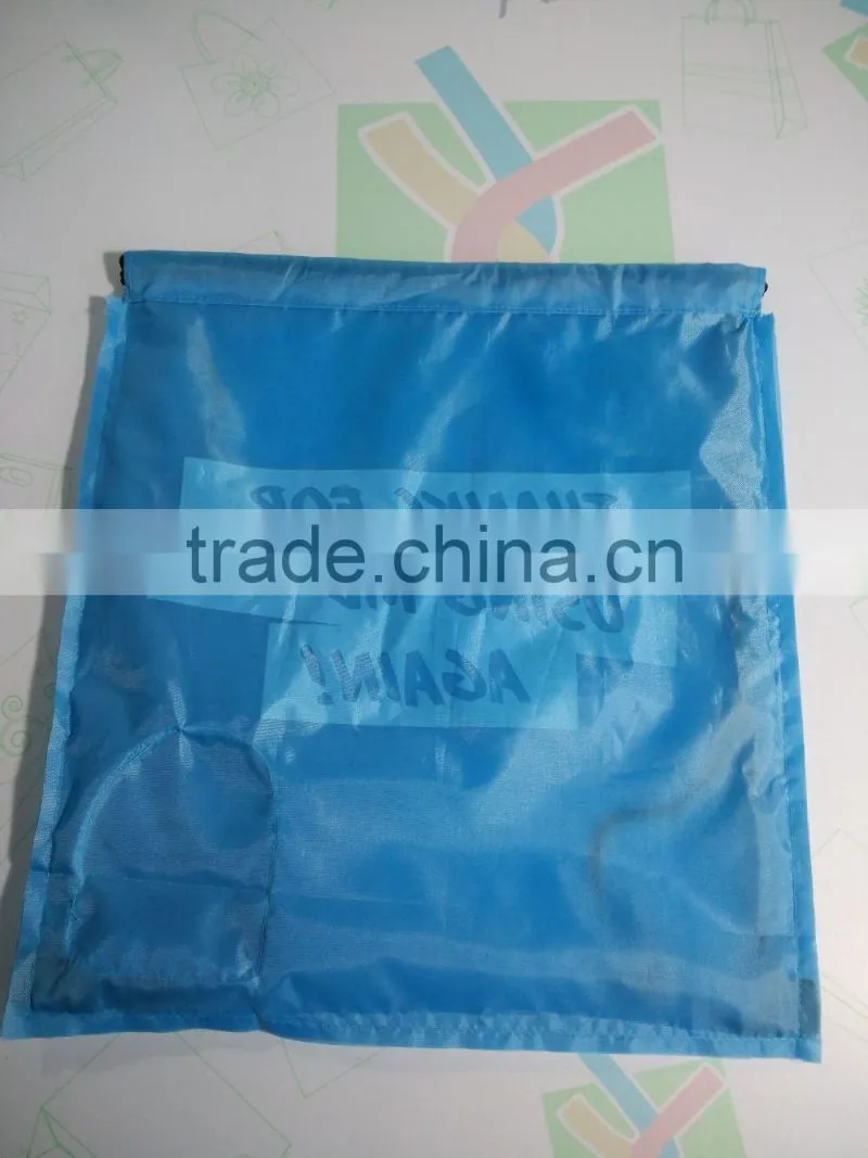 Alliance safe rpet polyester foldable drawstring bag for shopping