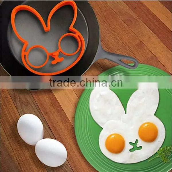 Silicone Rabbit Bunny Egg Mold Shaped Fried Breakfast Funny Cooking Tool kitchen