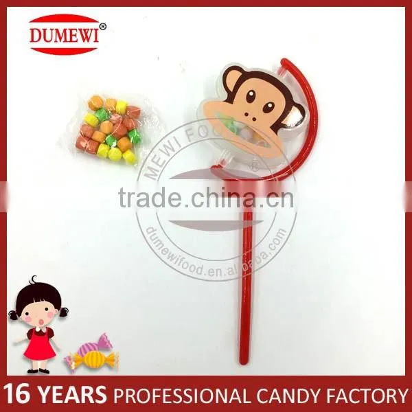 New Item Fruit Monkey Pressed Candy Tablet Candy with Toy