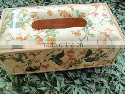 decorative Bamboo Tissue Holder