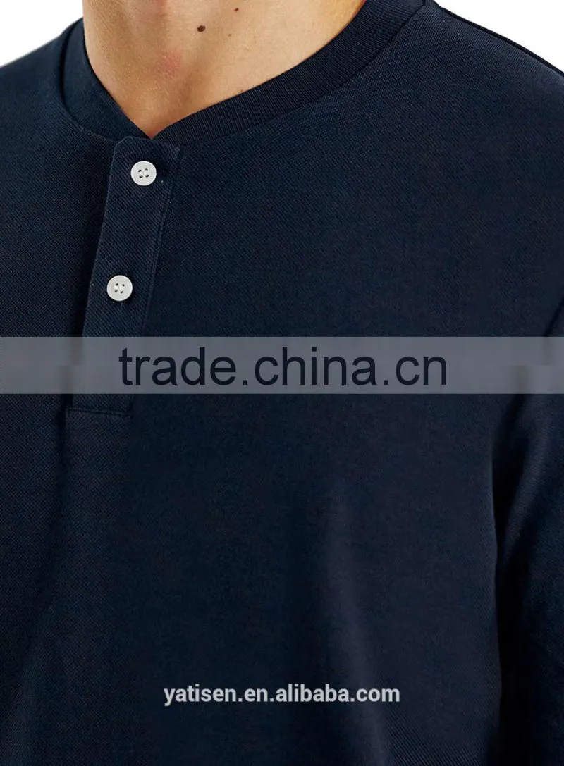 2015 selected men navy long sleeves t shirts custom design full sleeve t shirt wholesale