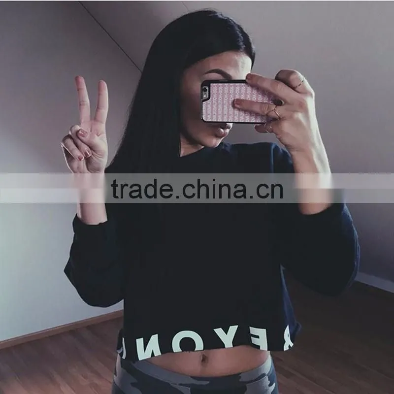 2017 Custom fashion wholesale women sweatshirt zip up hoodie