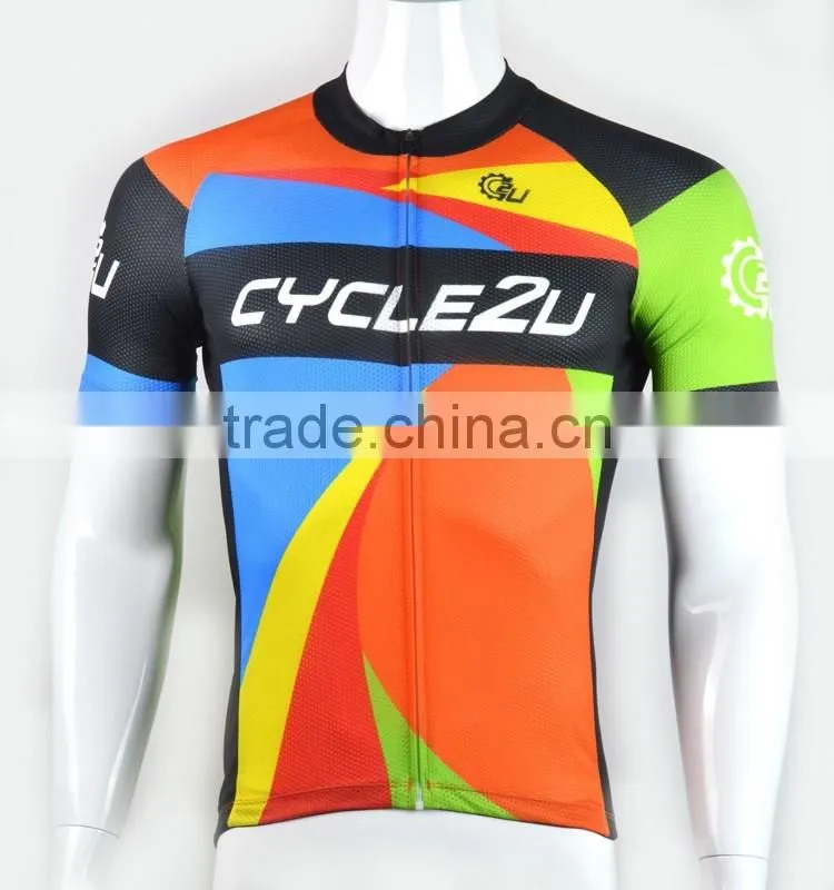 New arrival 2017 plus size breathable coolmax cycling jersey for club/event