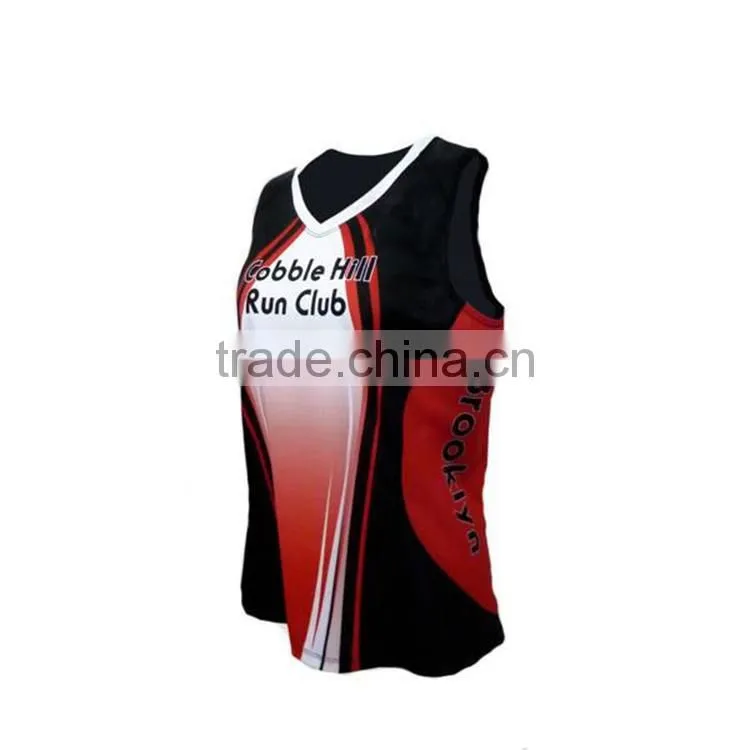 Dry Fit Costume Shirt Run, Customized Running Singlets