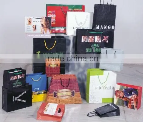 Paper bags for gift custom design printed