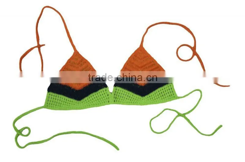 100% cotton summer hot extreme sexy yong girl bikini crochet beach wear