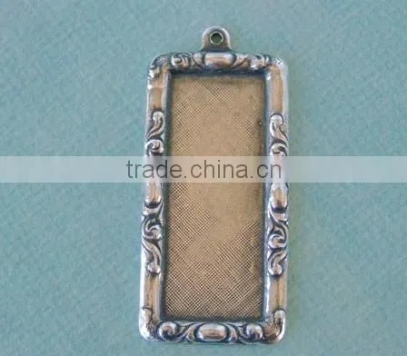 21x12mm metal bezel connector charms diy small metal bezel charms for jewelry accessories