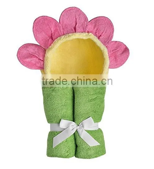 Custom animal design baby hooded towel poncho