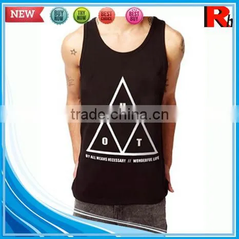 Alibaba china cheap sports bodybuilding screen printed wholesale tanktop gym men