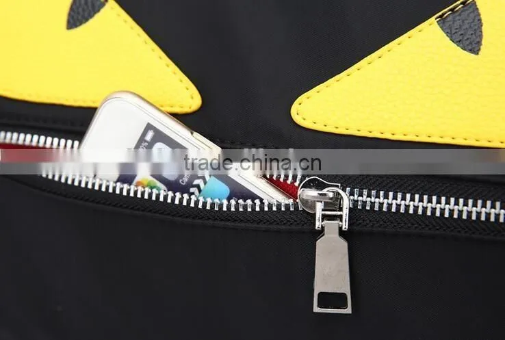 2016 fashion handbag backpack female Korean Pu small monster simple backpack leisure travel bag bag of wind