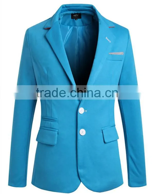 1 pc turn down collar bussiness new design long sleeve solid 4 colors for choice mens blazer jacket