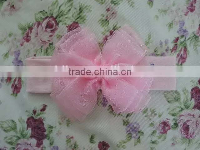 2017Lovely Style Princess Girls Hair Accessories Bowknot Elastic Headband Girls Many Colors Choice