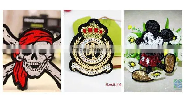 Assortment fashion design sew on beaded floral custom wholesale sequin applique