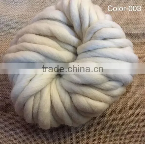 Hand spun super chunky thick yarn in more than 30 colors for quick knitting hat