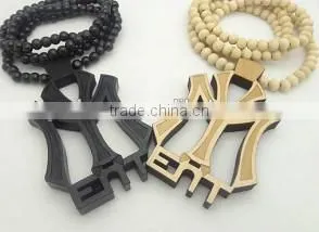 wooden beads necklace for men