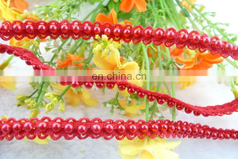 2015 decorative white beade trim for wedding Fancy Lace Trim for garment