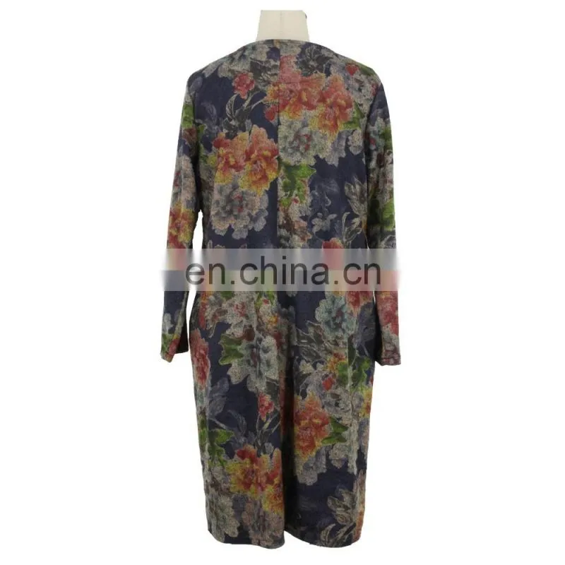 Floral Print Free Size Senior Women Long Dress Apparel BSCI Audit