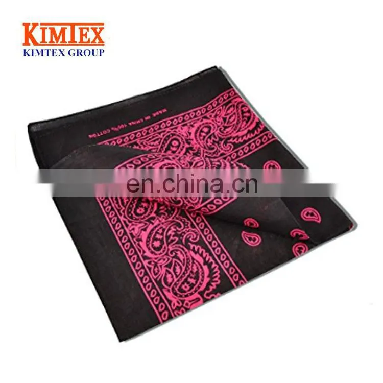 Custom 100%Cotton square bandana gift set
