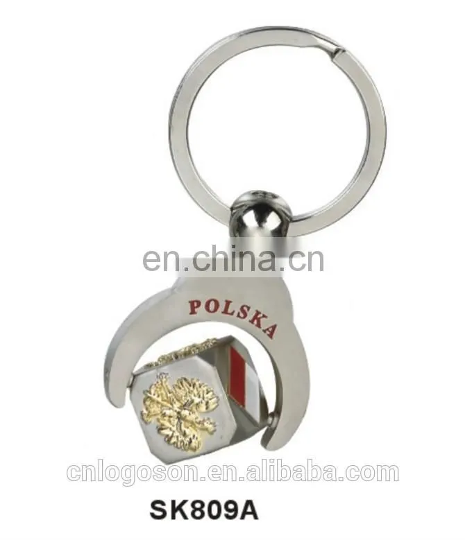 Excellent Jamaica Souvenirs Custom Made Shaped Metal Spinning Keychains