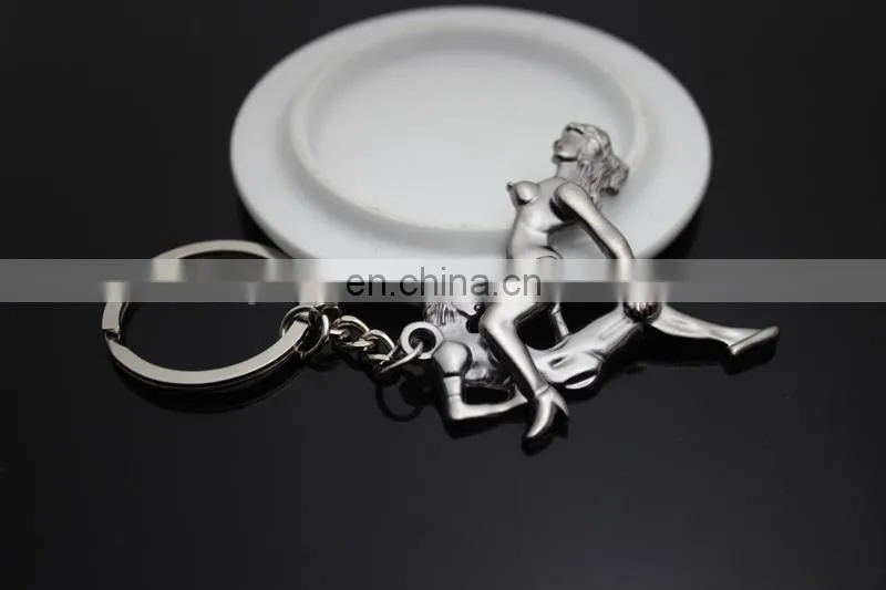 Sexy Funny Moveable Metal Toys Keychain