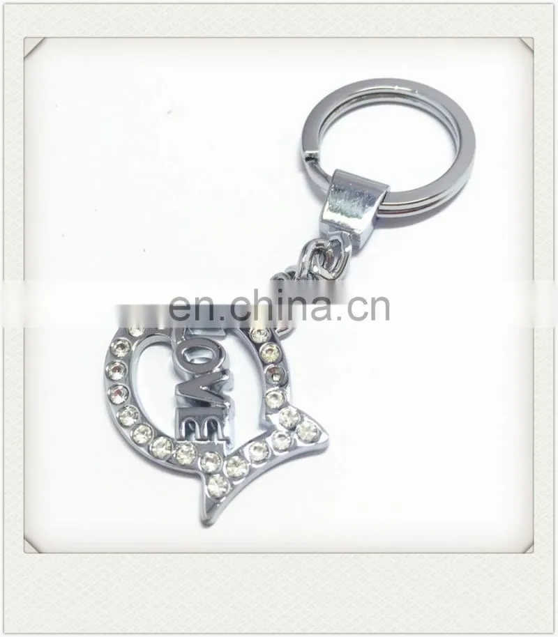 Fashion rhinestone animal metal keychain
