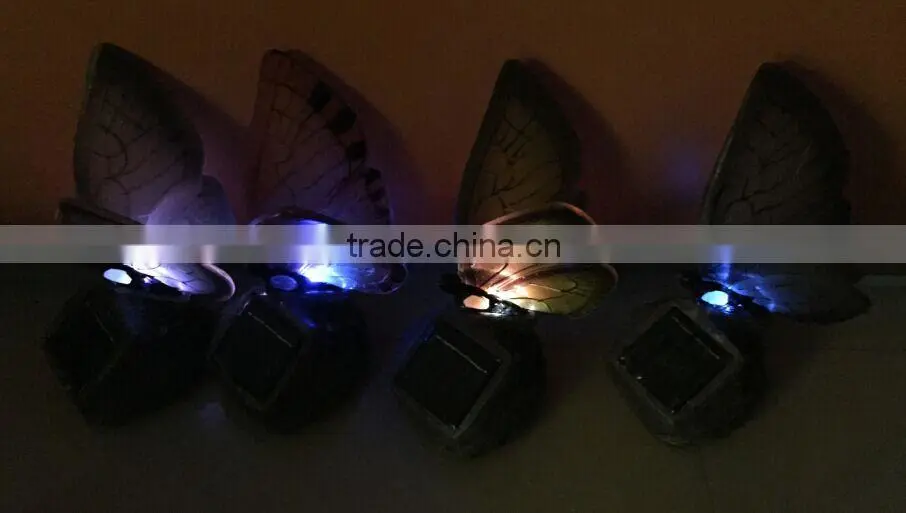 HOT solar power rechargable butterfly garden LED lights