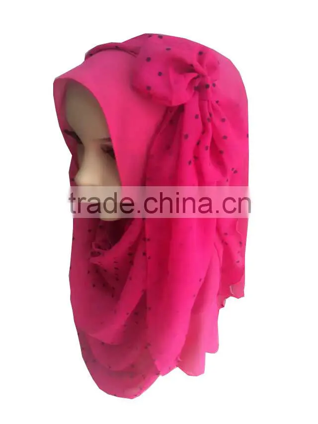 Latest design Fashion muslim long scarf one set chiffon HIJAB