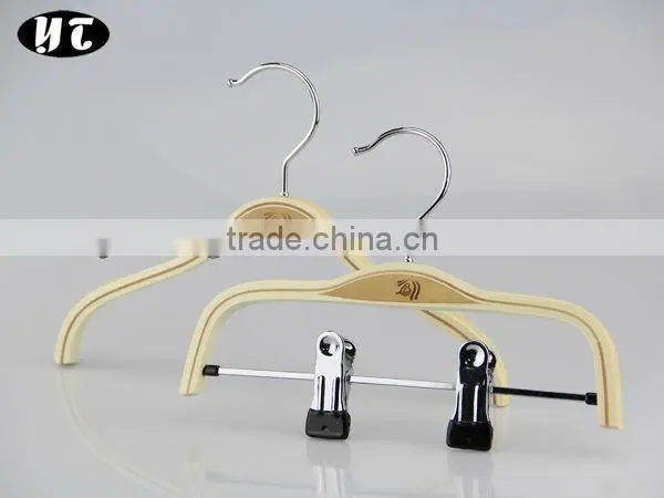 HA442 laminated pants hanger with clips