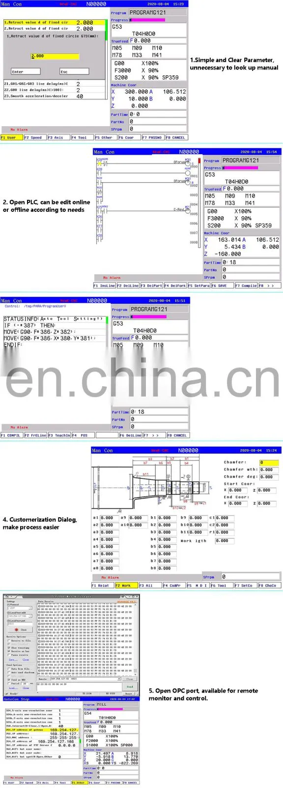 NEWKer cnc lathe 5 axis retrofit cnc control system for pc controls for cnc plasma cutting press brake machine