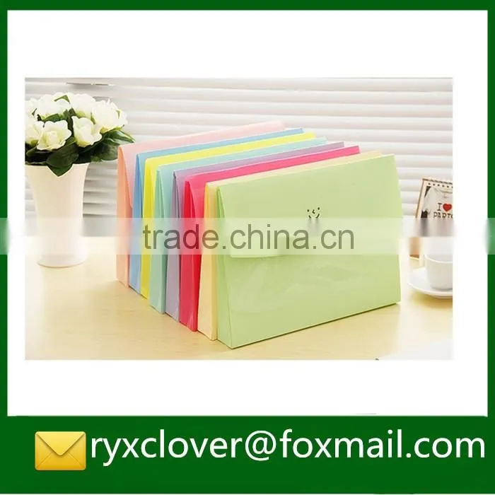 School stationery colorful PVC zip lock document bags
