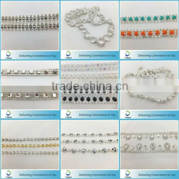cadeia de strass cristal decorativo atacado corte
