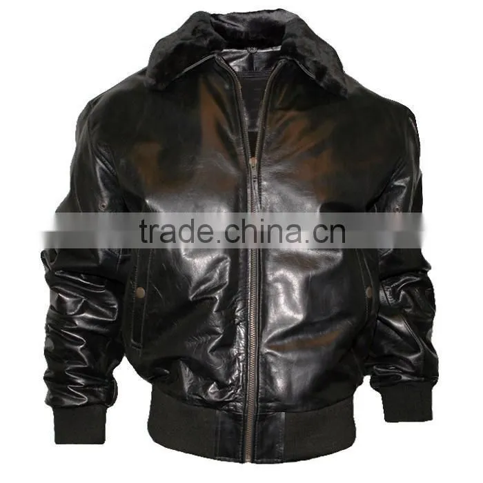 men winter leather jacket