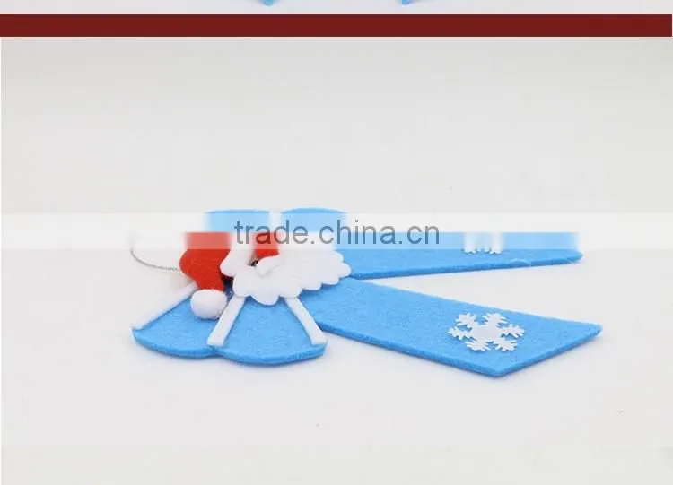 New Year Ornaments Santa Claus Supplies Christmas Trees Decoration Bowknot Pendant Dropshipping