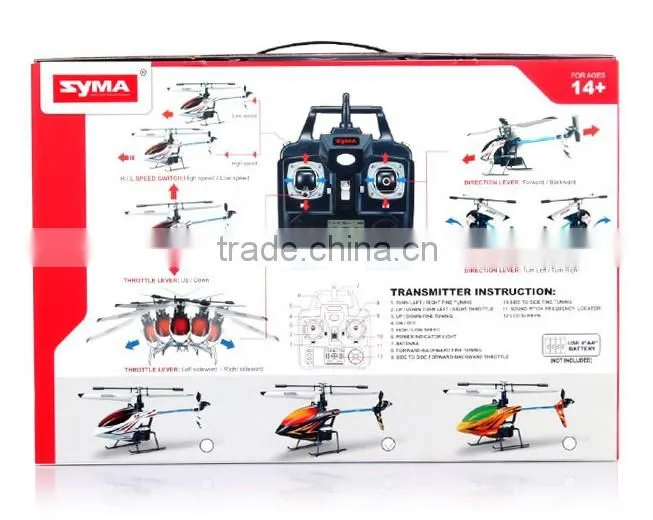 China Manufacture Syma F3 2.4G 4 CH RC Helicopter Remote Control Toy