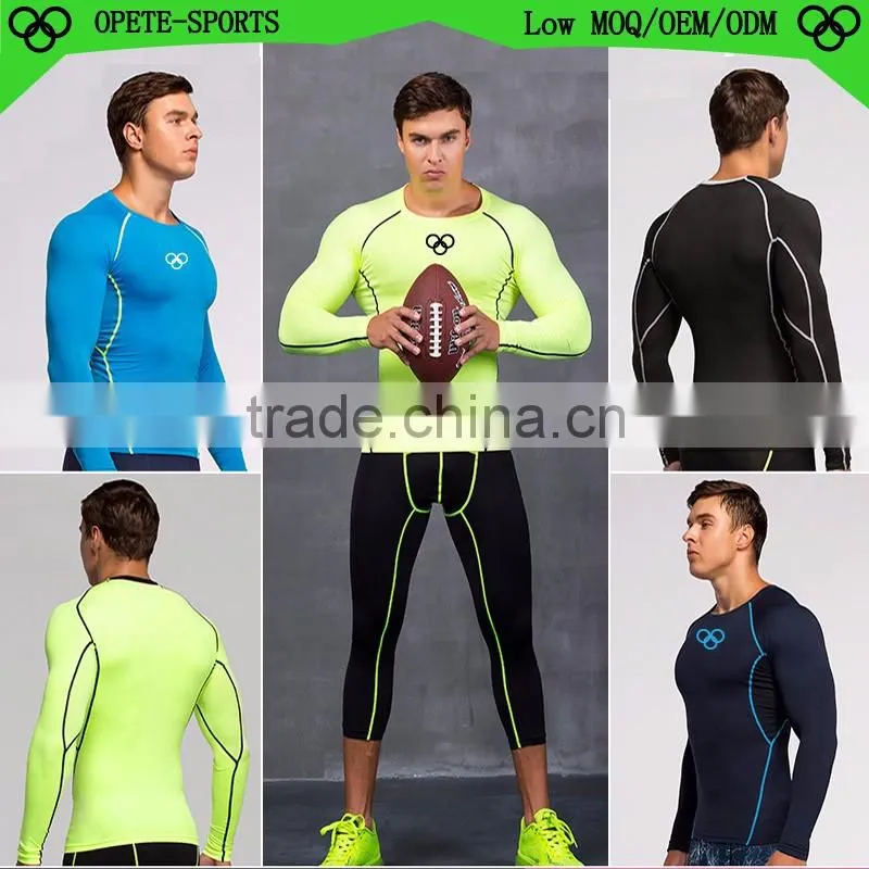 Fashion sports compression tight wear sport wear for men