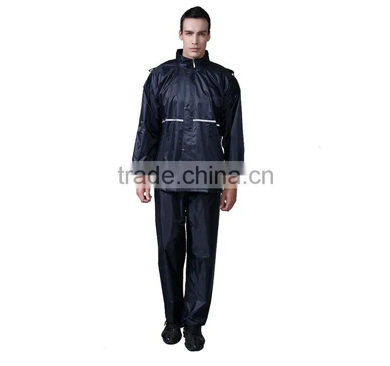 Adult male nylon raincoat rain pants suit